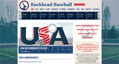 Desktop Screenshot of buckheadbaseball.com